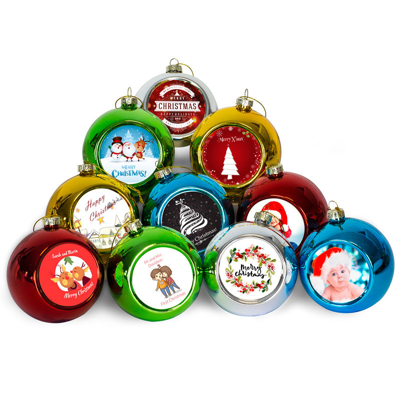 White Christmas Baubles (Pack of 10) - White