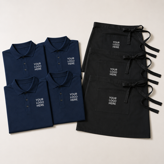 Front of House Package — 1 Polo & 1 Bar Apron (Team of 4)