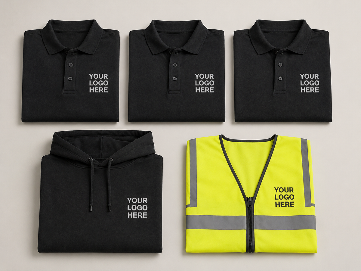 Sole Trader Starter — 3 Polos, 1 Hoodie & 1 Hi-Vis Vest