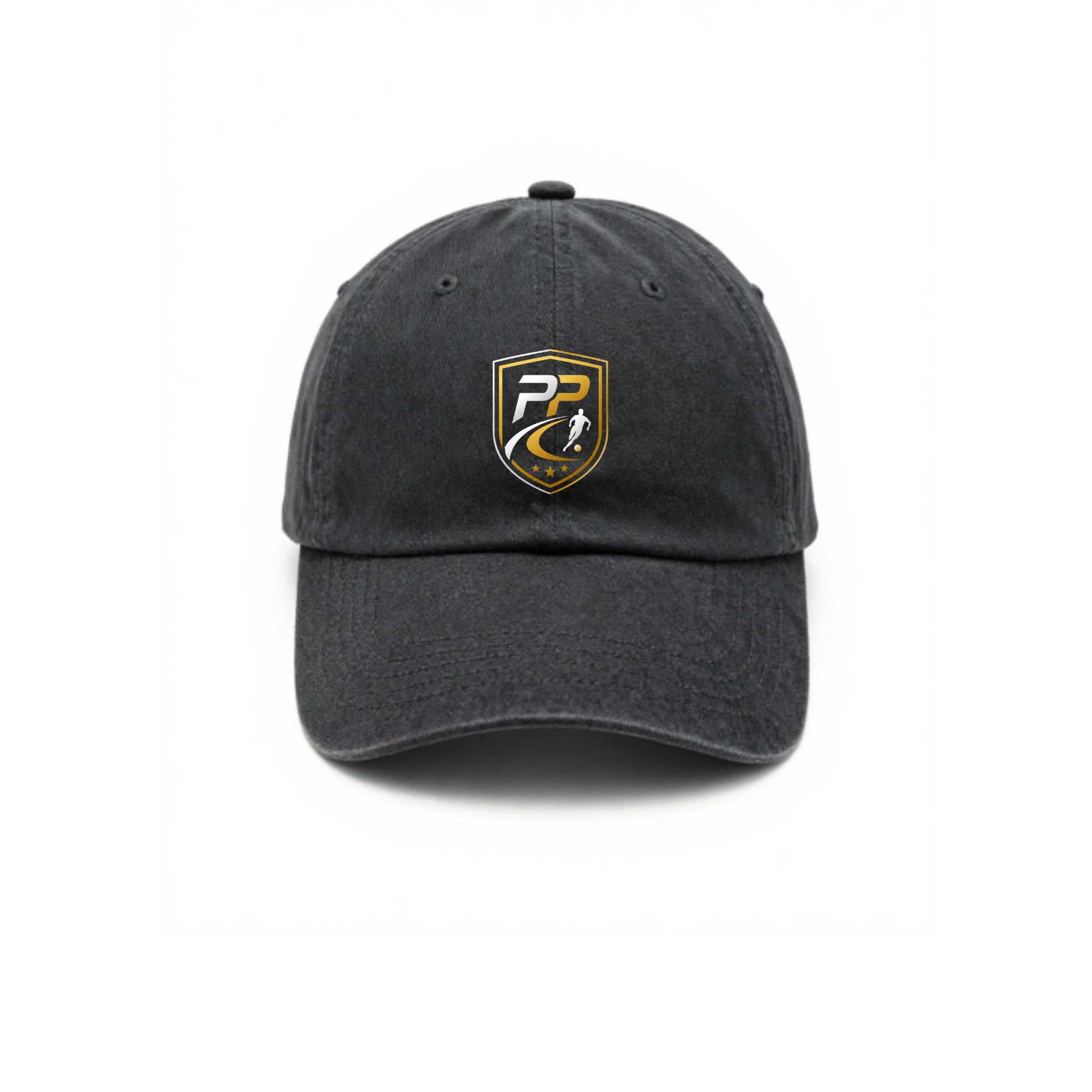 Prime Path Football Coaching black cap with club crest on the front panel