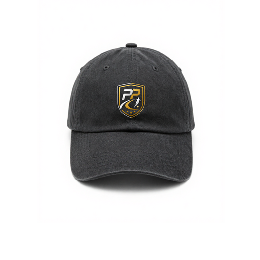 Prime Path Football Coaching black cap with club crest on the front panel