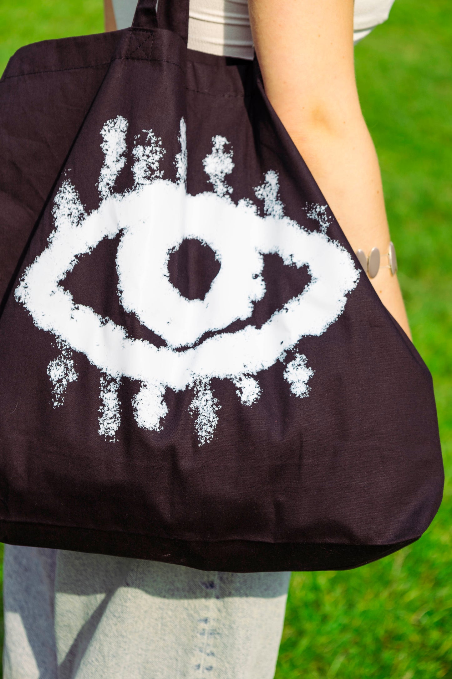 The Public Eye - Black Canvas Tote Bag