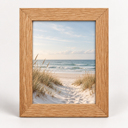 New England Solid Oak Framed Photo Print