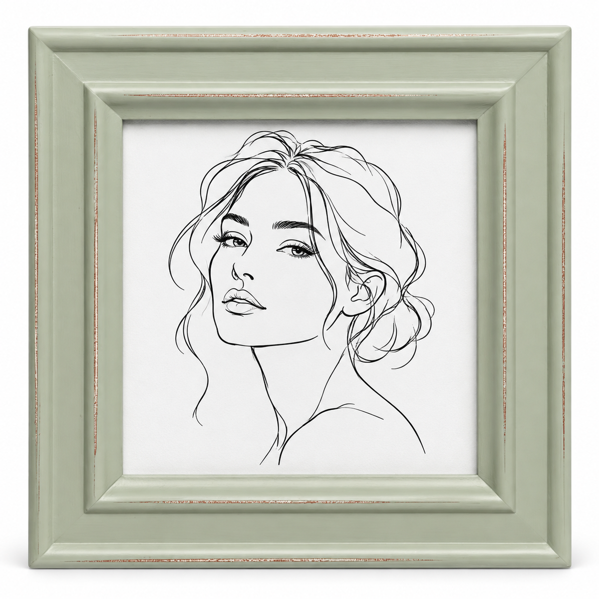Paloma Distressed Shabby-Chic Framed Photo Print