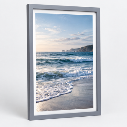 Zurich Light Grey Wood Framed Photo Print