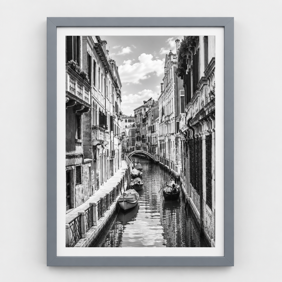 Zurich Light Grey Wood Framed Photo Print