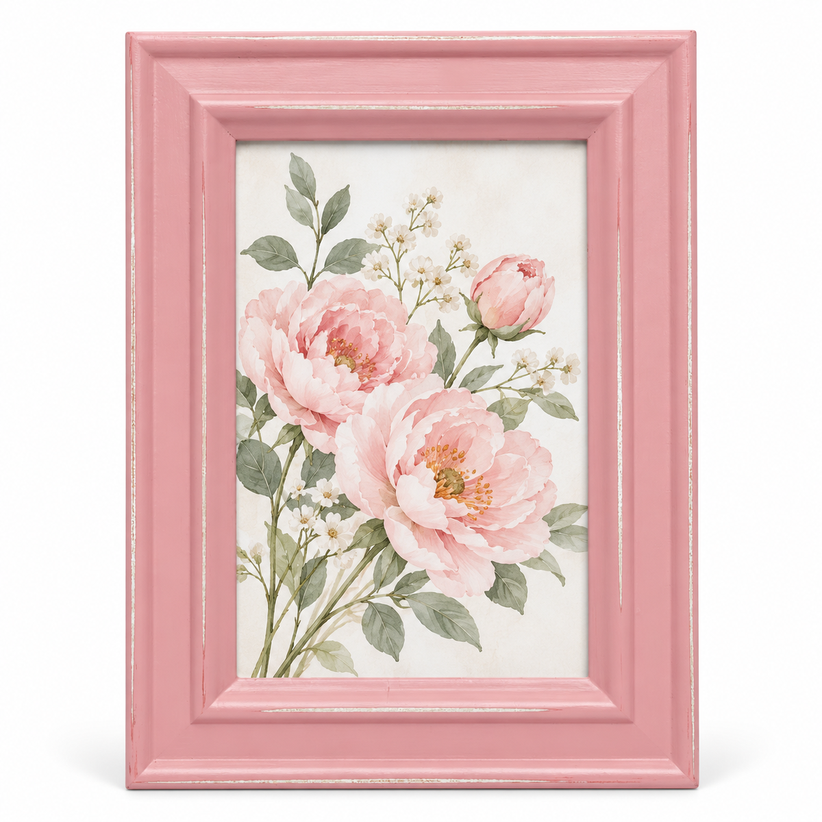 Paloma Distressed Shabby-Chic Framed Photo Print