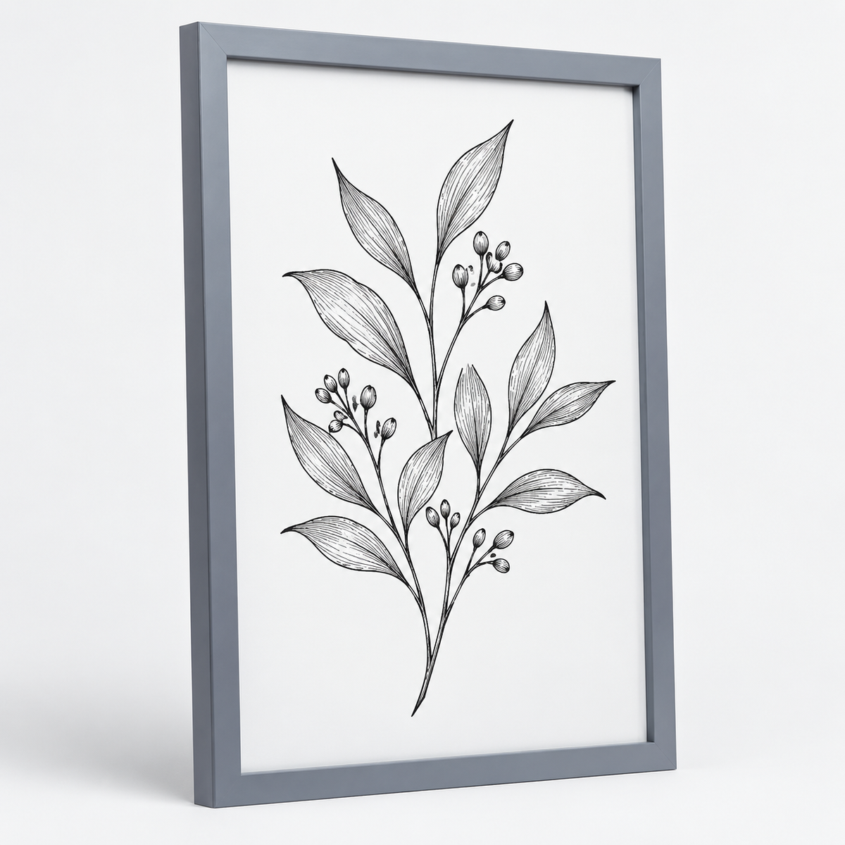 Zurich Light Grey Wood Framed Photo Print