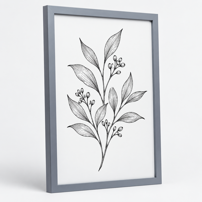 Zurich Light Grey Wood Framed Photo Print