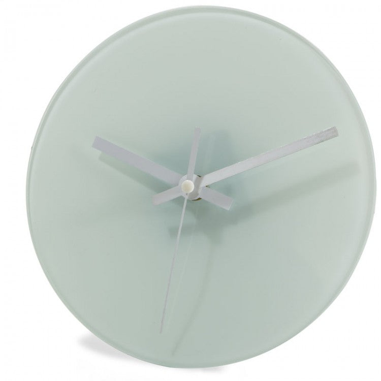 Round Glass Photo Clock - Clear
