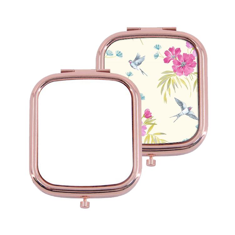 Compact Pocket Mirror - Rose Gold / Square